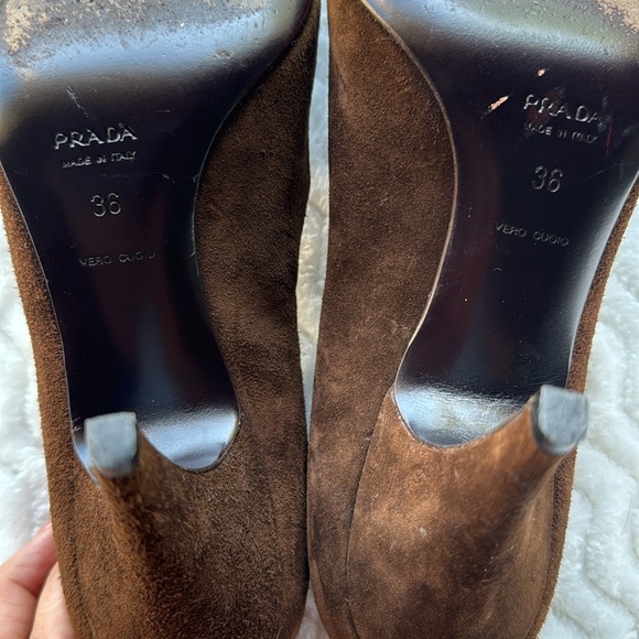 PRADA BROWN SUEDE LEATHER - Picture 9 of 11